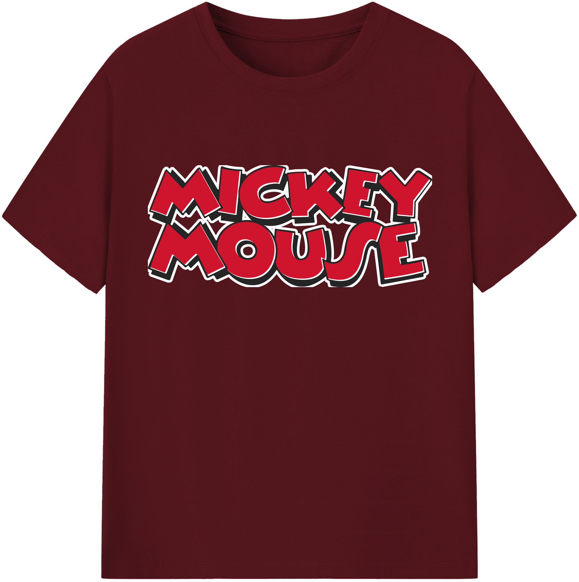 （画像用） ミッキーマウス Mickey Mouse 綿100％半袖Tシャツ（フロントプリント）